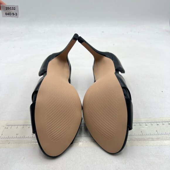 Pazzion Black Sexy Open Toe High Heel Slip On Stiletto Heeled Two Pieces Sandals - Picture 7 of 8